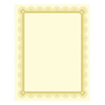 Southworth Premium Certificates, Ivory, Spiro Gold Foil Border, 66 lb, 8.5 x 11, 15/Pack orginal image