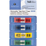 Sparco Flags in Dispenser, "Sign Here", 1/2" x 1 3/4", Assorted orginal image