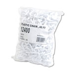 Tatco Crowd Control Stanchion Chain, Plastic, 40ft, White orginal image
