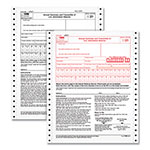 TOPS 1096 Summary Transmittal Tax Forms, Two-Part Carbonless, 8 x 11, 1/Page, 10 Forms orginal image
