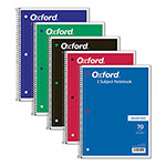 TOPS Coil-Lock Wirebound Notebooks, 3-Hole Punched, 1 Subject, Medium/College Rule, Randomly Assorted Covers, 10.5 x 8, 70 Sheets orginal image