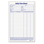 TOPS Daily Time and Job Sheets, 8.5 x 5.5, 1/Page, 200 Forms/Pad, 2 Pads/Pack orginal image