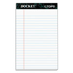 TOPS Docket Ruled Perforated Pads, Narrow Rule, 50 White 5 x 8 Sheets, 12/Pack orginal image