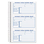 TOPS Spiralbound Message Book, Two-Part Carbonless, 2.83 x 5, 3/Page, 300 Forms orginal image