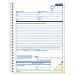TOPS Spiralbound Proposal Form Book, Two-Part Carbonless, 8.5 x 11, 1/Page, 50 Forms orginal image