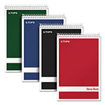 TOPS Steno Pad, Gregg Rule, Assorted Cover Colors, 80 White 6 x 9 Sheets, 4/Pack orginal image