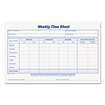 TOPS Weekly Time Sheets, 5.5 x 8.5, 1/Page, 50 Forms/Pad, 2 Pads/Pack orginal image
