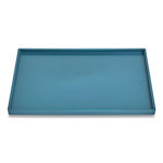 TRU RED™ Slim Stackable Plastic Tray, 1-Compartment, 6.85 x 9.88 x 0.47, Teal orginal image