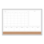 U Brands 4N1 Magnetic Dry Erase Combo Board, 36 x 24, White/Natural orginal image