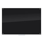 U Brands Black Glass Dry Erase Board, 70 x 47 orginal image