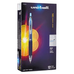 Uni-Ball Signo 207 Needle Point Retractable Gel Pen, 0.7mm, Blue Ink, Black Barrel, Dozen orginal image