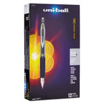 Uni-Ball Signo 207 Retractable Gel Pen, Micro 0.5mm, Black Ink, Smoke/Black Barrel, Dozen orginal image