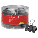 Universal Binder Clips with Storage Tub, Medium, Black/Silver, 24/Pack orginal image