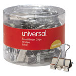 Universal Binder Clips with Storage Tub, Small, Silver, 40/Pack orginal image