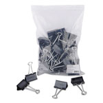 Universal Binder Clip Zip-Seal Bag Value Pack, Large, Black/Silver, 36/Pack orginal image