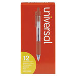Universal Comfort Grip Ballpoint Pen, Retractable, Medium 1 mm, Red Ink, Clear Barrel, Dozen orginal image