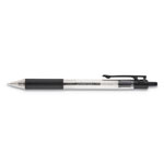 Universal Comfort Grip Ballpoint Pen, Retractable, Medium 1 mm, Black Ink, Clear Barrel, 48/Pack orginal image