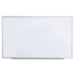 Universal Deluxe Melamine Dry Erase Board, 60 x 36, Melamine White Surface, Silver Anodized Aluminum Frame orginal image