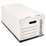 Universal Medium-Duty Easy Assembly Storage Box, Letter Files, White, 12/Carton orginal image