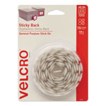 Velcro Sticky-Back Fasteners, Removable Adhesive, 0.63