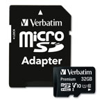 Verbatim 32GB Premium microSDHC Memory Card with Adapter, Up to 90MB/s Read Speed orginal image