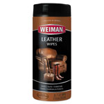 Weiman Products Leather Wipes, 7 x 8, 30/Canister, 4 Canisters/Carton orginal image