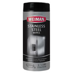 Weiman Products Stainless Steel Wipes, 7 x 8, 30/Canister, 4 Canisters/Carton orginal image