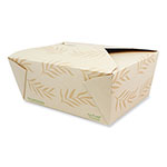World Centric No Tree Folded Takeout Containers, 95 oz, 6.5 x 8.7 x 3.5, Natural, Sugarcane, 160/Carton orginal image
