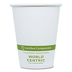 World Centric Paper Hot Cups, 8 oz, White, 1,000/Carton orginal image