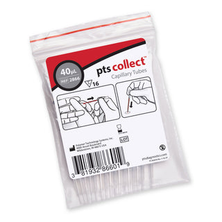 PTS Diagnostics Capillary Blood Collection Tube Plain 40 µL Without Closure Glass Tube (957814_BG)