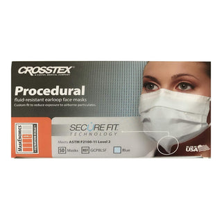 Crosstex® Procedure Mask ASTM Level 2 Earloops One Size Fits Most (811601_BX)