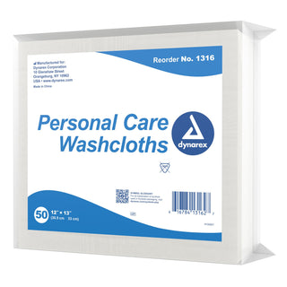 Dynarex® Washcloth 12 X 13 Inch White Disposable (826636_PK)