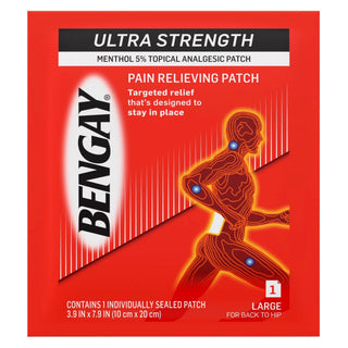 Bengay® Ultra Strength Topical Pain Relief 5% Strength Menthol Patch 4 per Box (701520_BX)
