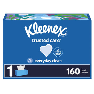 Kleenex® Trusted Care® Facial Tissue White 3.469 X 4-3/4 Inch 160 Count (1209622_PK)