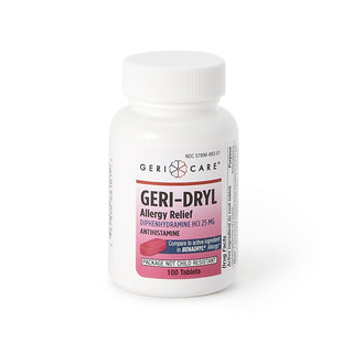 Geri-Dryl Allergy Relief 25 mg Strength Tablet 100 per Bottle (873289_BT)