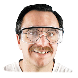 Honeywell Astrospec OTG 3001 Eyewear, Clear Lens, Anti-Scratch, Hard Coat, Black Frame (UVXS2500)