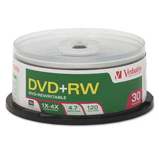 Verbatim® 30 x DVD+RW - 4.7 GB 4X - Spindle - Storage Media (419285)