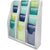 deflecto® Multi Tiered Leaflet Holder, 12 Pockets, 15 3/4w x 5d x 19 3/4h, Gray Plastic (DEF52809)