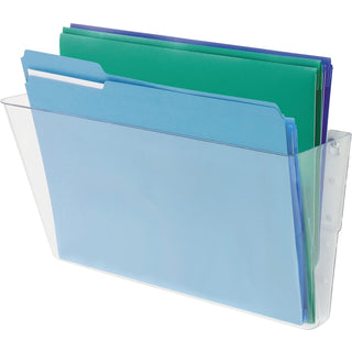 deflecto® Single Unit Wall Pocket, 1 Cmprtmnt, 13&quot;x4&quot;x7&quot;, Clear (DEF73201)
