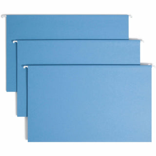 Smead™ Hanging Folders, Recycled, Legal Size, Blue, Color Matched 1/5 Cut Tabs, 25/Box (SMD64160)