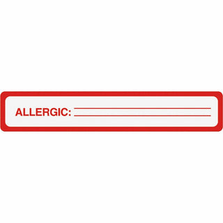 Tabbies® Medical Labels, ALLERGIC, 1 x 5.5, White, 175/Roll (TAB40561)