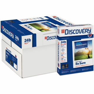 Discovery White Multipurpose Paper, 8 1/2 x 11 (Letter), 95 Bright, 24 lb, 500 Sheets Per Ream, Case of 10 Reams (SNA22028)