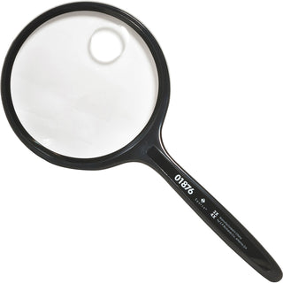 Sparco Round Hand Held Magnifier, 3-1/2&quot; Diameter, Black Plastic Frame (SPR01876)