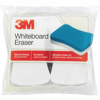 3M™ Whiteboard Eraser Pads, 5"x3", 2/PK, Blue/White (MMM581WBE)
