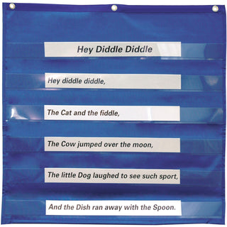 Pacon® Mini Word/Sentence Pocket Strip Pocket Chart, 28&quot;x28&quot;, Blue (PAC20080)
