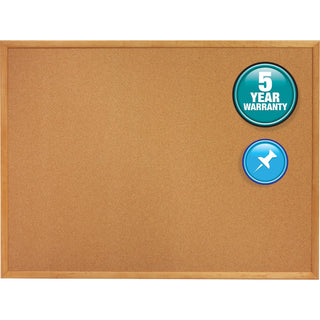 Quartet® Classic Series Cork Bulletin Board, 60 x 36, Oak Finish Frame (QRT305)