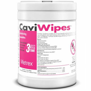 Caviwipes Cleaner/Disinfectant Towelettes, 6" x 6-3/4", 160/Canister (MRXMACW078100)