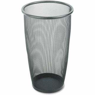Safco® Onyx Round Mesh Wastebasket, Steel Mesh, 9 gal, Black (SAF9718BL)