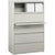 Lorell 5 Drawer Metal Lateral File Cabinet, 38"x21.5"x71.5", Gray (LLR60442)