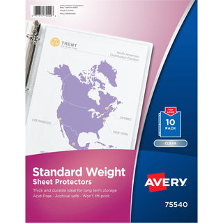 Avery® Standard Weight Sheet Protectors, Pack of 10 (AVE75540)